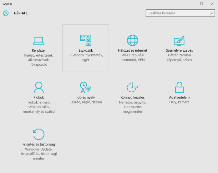 A Bluetooth interfész használata Windows10-en