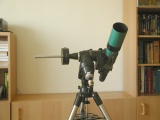 Default eastern position of the telescope: The telesope points to the Equator