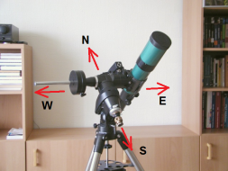 Recommended start position of the telescope