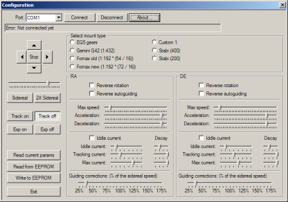 Motor controller configuration