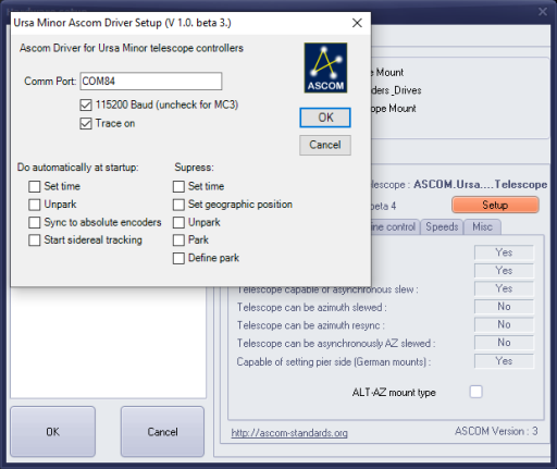 Using the MC3 or MC5 with Prism via Ascom driver.