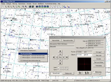 Távcső vezérlése az Ursa Minor Pro programmal