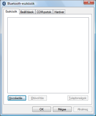 A Bluetooth interfész konfigurálása