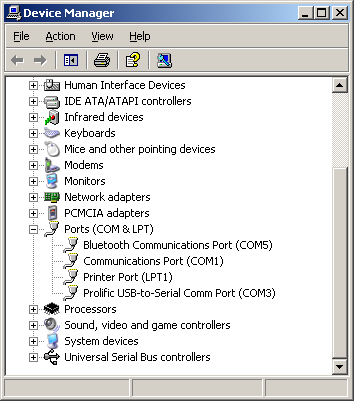 Configuring USB to serial adapter